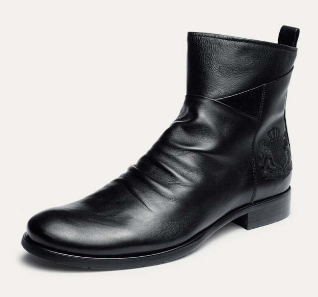 Genuine Leather Men's Boots Ankle Boots Plus Size High Top shoes Outdoor Work Casual Shoes Motorcycle Military Combat Boots