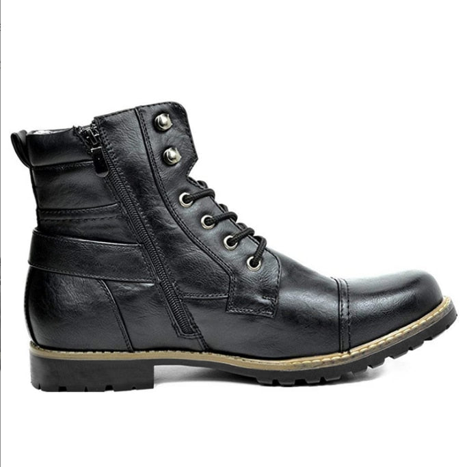 Genuine Leather Men's Boots Ankle Boots Plus Size High Top shoes Outdoor Work Casual Shoes Motorcycle Military Combat Boots