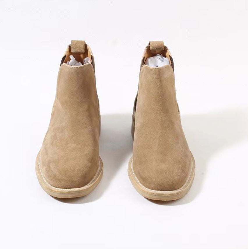 British Classic Design Leather Short Boots Men's Casual Leather Martin Boots for Men Premium Suede Boot