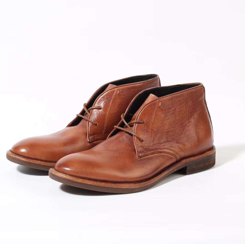 Factory Direct Supply Official Fashion Leather Boots for Man Leather Boots Flat Bottom Boots Casual Men