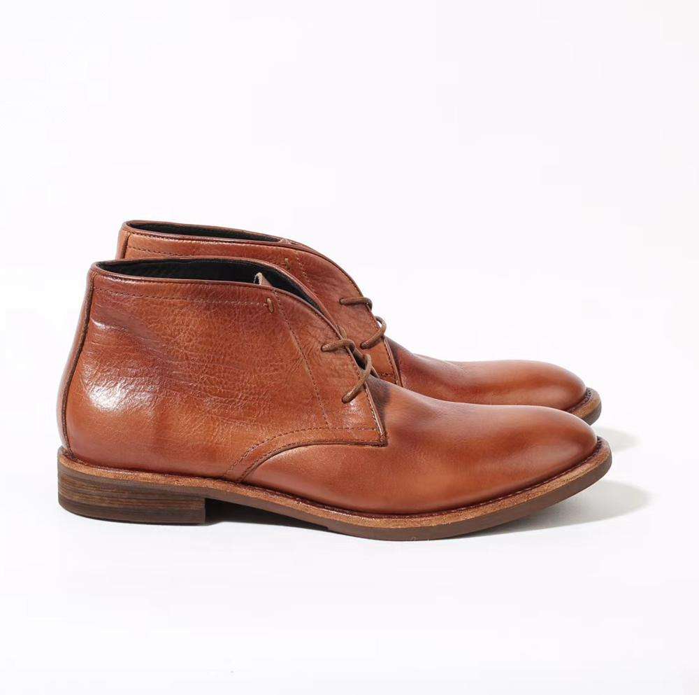 Factory Direct Supply Official Fashion Leather Boots for Man Leather Boots Flat Bottom Boots Casual Men