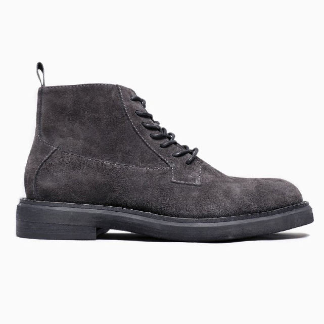 Suede Lace-Up Flat Casual Boots Ankle Boots for Men