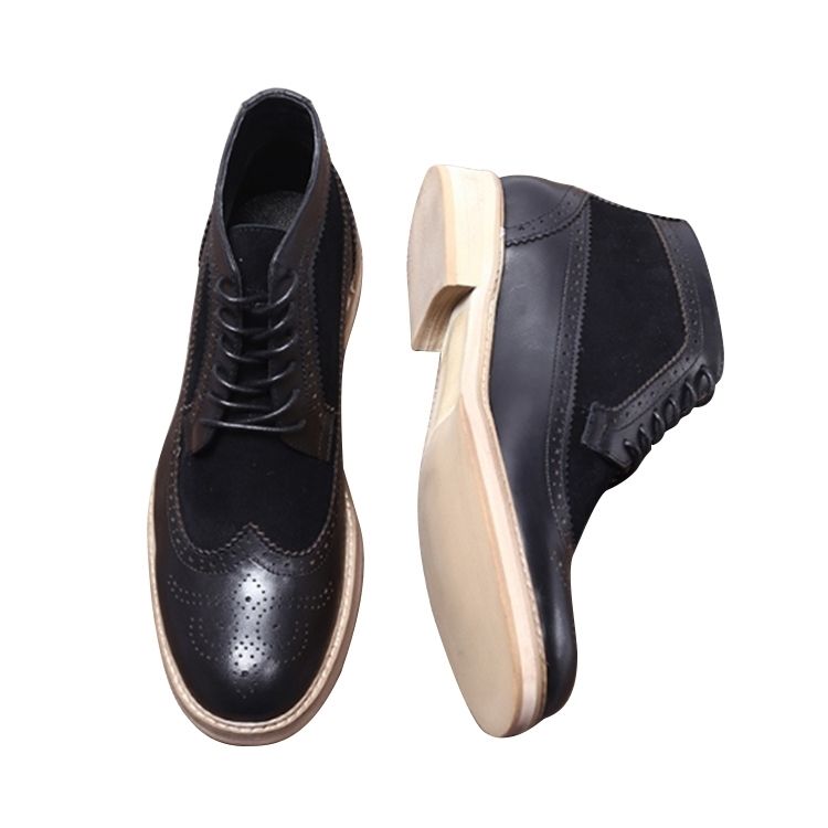 Manufacturers Promotion High Quality Lace-Up Men's Shoes Boots Leather Boot