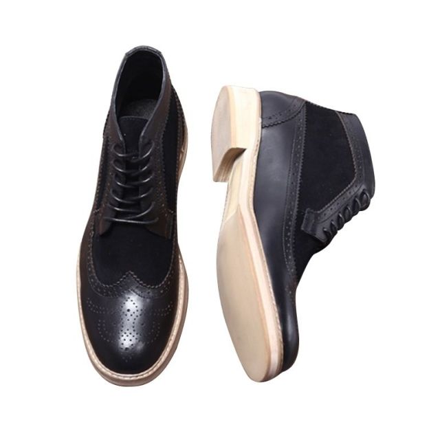 Manufacturers Promotion High Quality Lace-Up Men's Shoes Boots Leather Boot