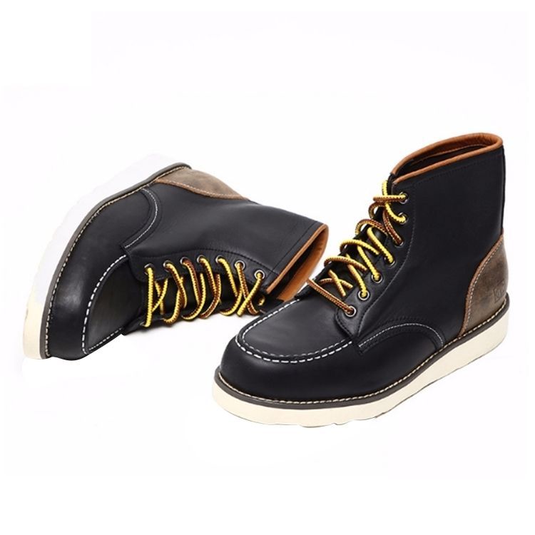 OEM Supplied Black Red Business Affairs Casual Business Boot Shoes Men Leather Boots