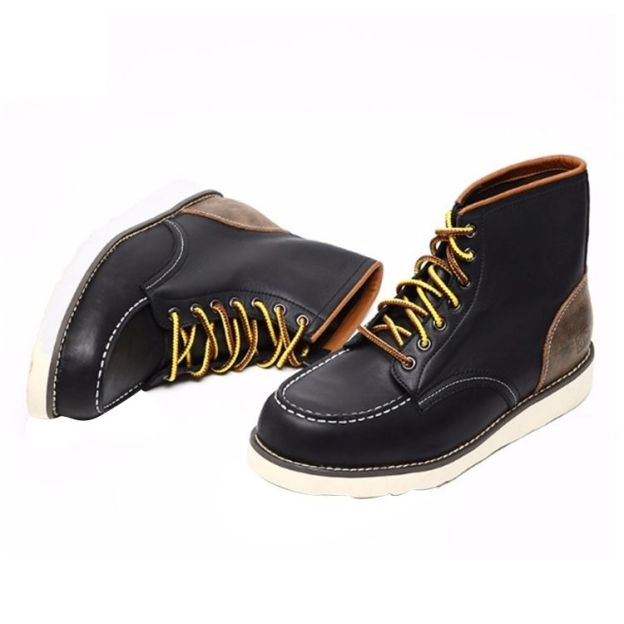 OEM Supplied Black Red Business Affairs Casual Business Boot Shoes Men Leather Boots