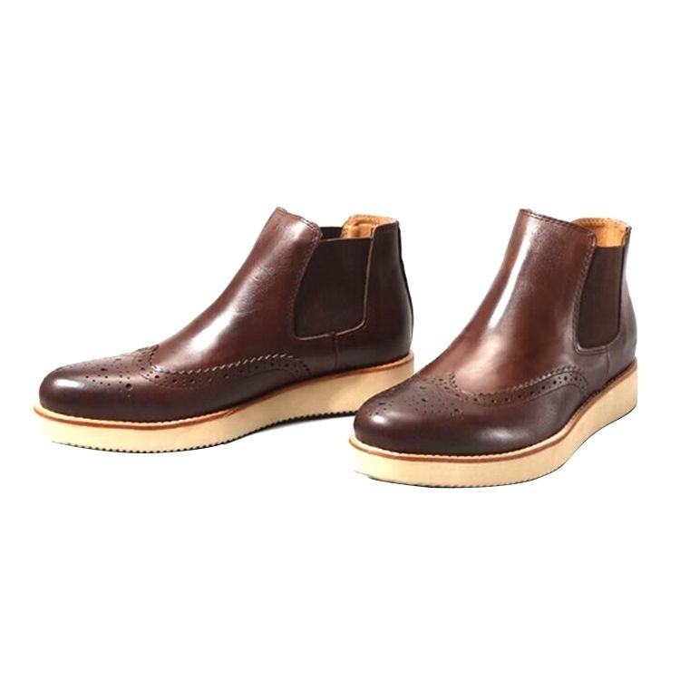 Cheap Price New Style Short Ankle Casual Chelsea Cow Leather Boots for Men