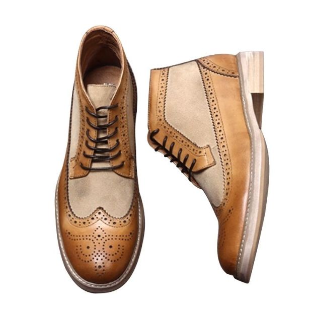 Manufacturers Promotion High Quality Lace-Up Men's Shoes Boots Leather Boot