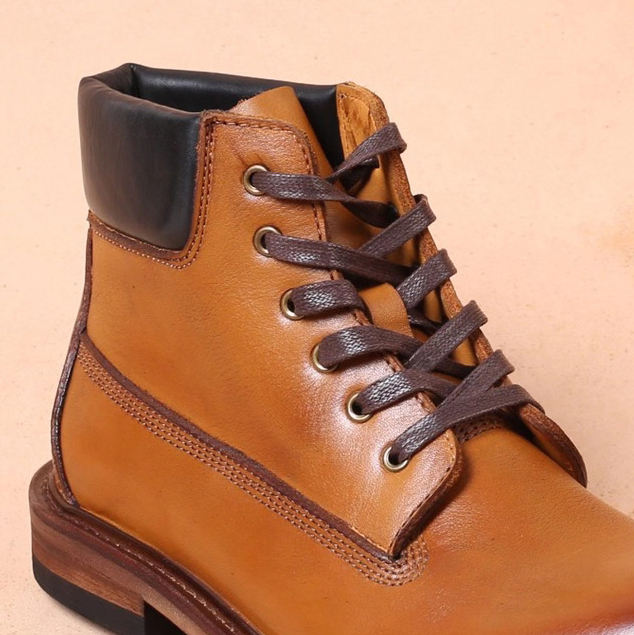 Hand Made Men Genuine Leather Motorcycle Cool Boots Casual Ankle Leather Brown Black Boots for Men