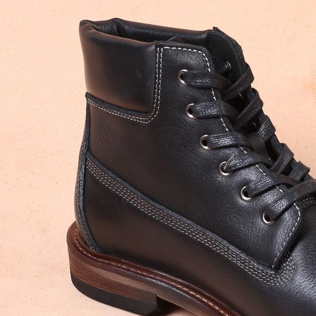 Hand Made Men Genuine Leather Motorcycle Cool Boots Casual Ankle Leather Brown Black Boots for Men