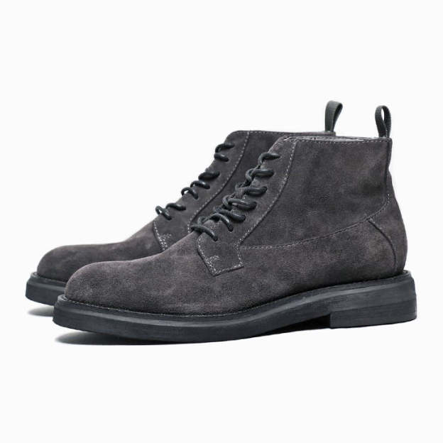Suede Lace-Up Flat Casual Boots Ankle Boots for Men