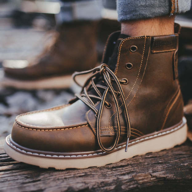 Maden Safety Working Ankle Men's Boots Winter Snow Men Boot  Steel Male Shoe Army Lace-up Designer Shoes