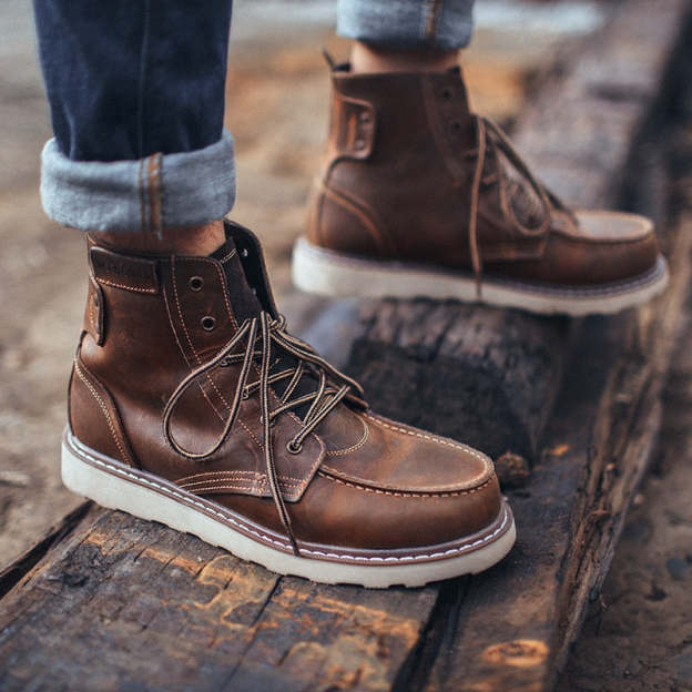 Maden Safety Working Ankle Men's Boots Winter Snow Men Boot  Steel Male Shoe Army Lace-up Designer Shoes