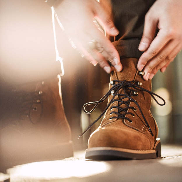 Maden Tooling Ankle Boots Autumn Leisure Design New Men's Shoes Suede Motorcycle Boots American Retro Leather Paratrooper Shoe