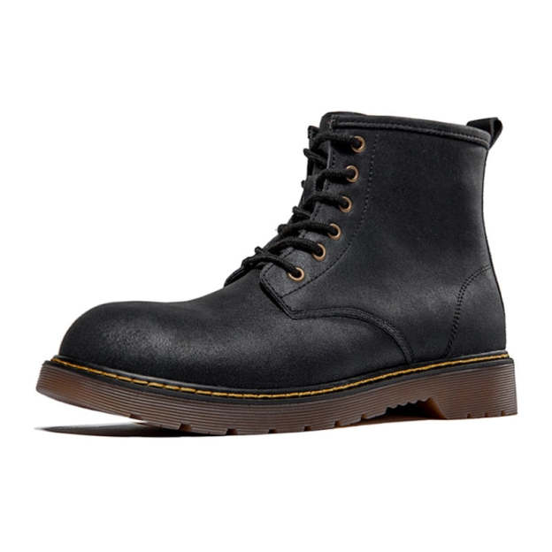 Maden Vintage Men's Boots Genuine Leather Ankle Boots Autumn Winter Warm Fashion Shoes  British Style Brand Outdoor Safety Shoes