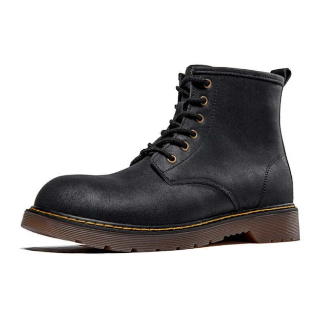 Maden Vintage Men's Boots Genuine Leather Ankle Boots Autumn Winter Warm Fashion Shoes  British Style Brand Outdoor Safety Shoes