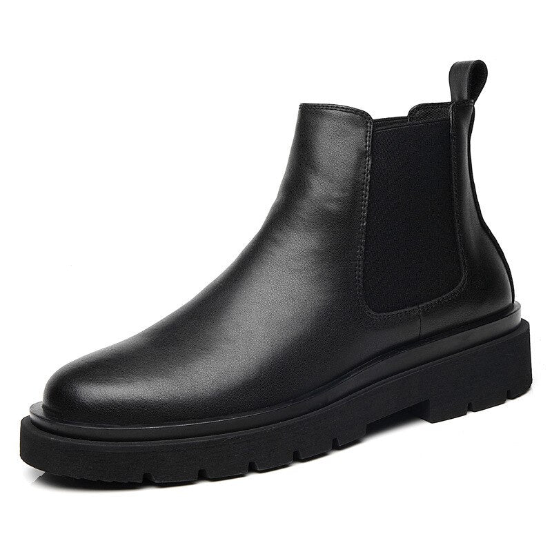 Men  Boots Non-slip Tooling Boots Unisex Motorcycle Boots Plus Size Leather High Top Shoes Waterproof Plus Size Footwear