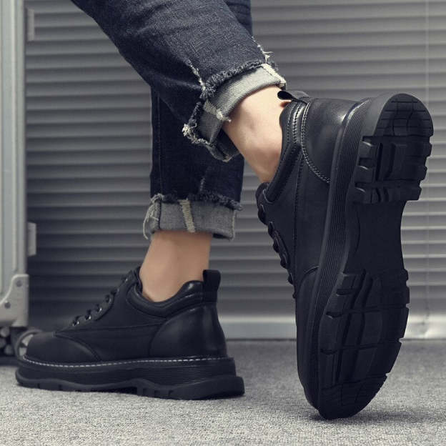 Men Casual Business Leather Shoes Fashion High Top Boots Sneakers Outdoor Botas Plus Size Motorcycle Ankle Boots Footwear