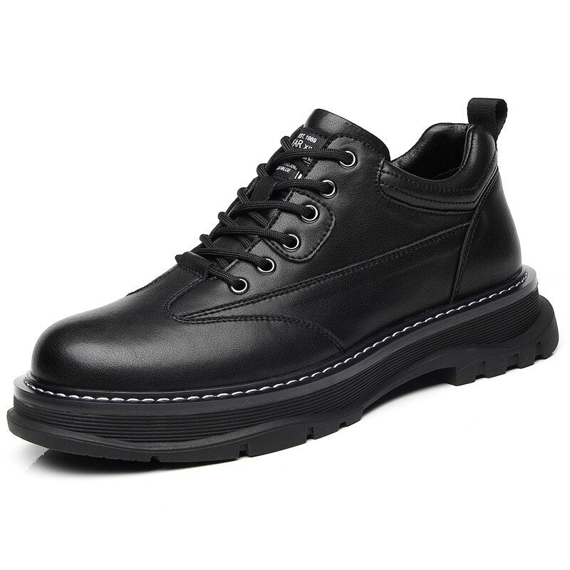 Men Casual Business Leather Shoes Fashion High Top Boots Sneakers Outdoor Botas Plus Size Motorcycle Ankle Boots Footwear