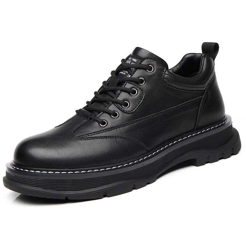 Men Casual Business Leather Shoes Fashion High Top Boots Sneakers Outdoor Botas Plus Size Motorcycle Ankle Boots Footwear