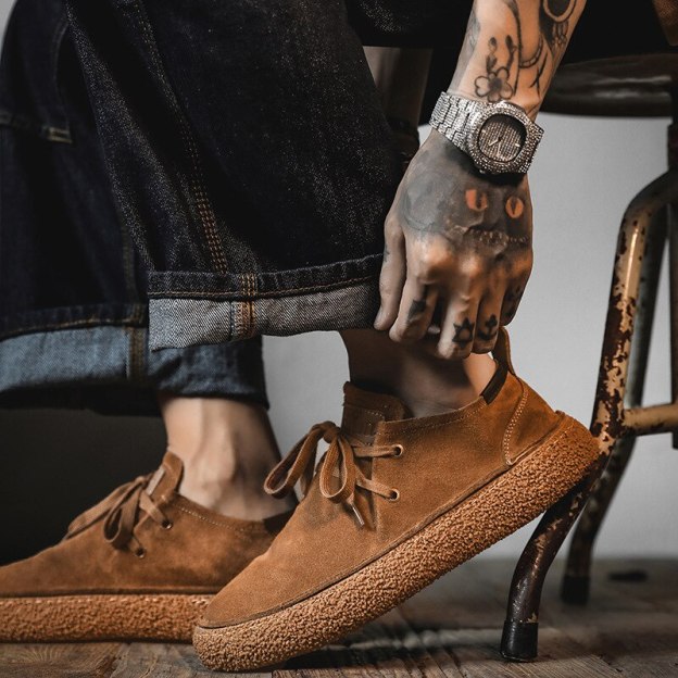 Men Casual Shoes Soft  Flats Vintage British Cow Leather Loafers Luxury Sneakers men shoes luxury brand high quality mocassins