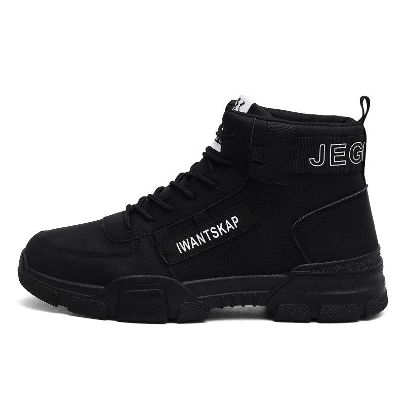 Men Casual Winter Warm Shoes Lace Up Wool Ankle Boots Plush Basic Winter Outdoor Shoes Military Footwears Botas De Seguridad