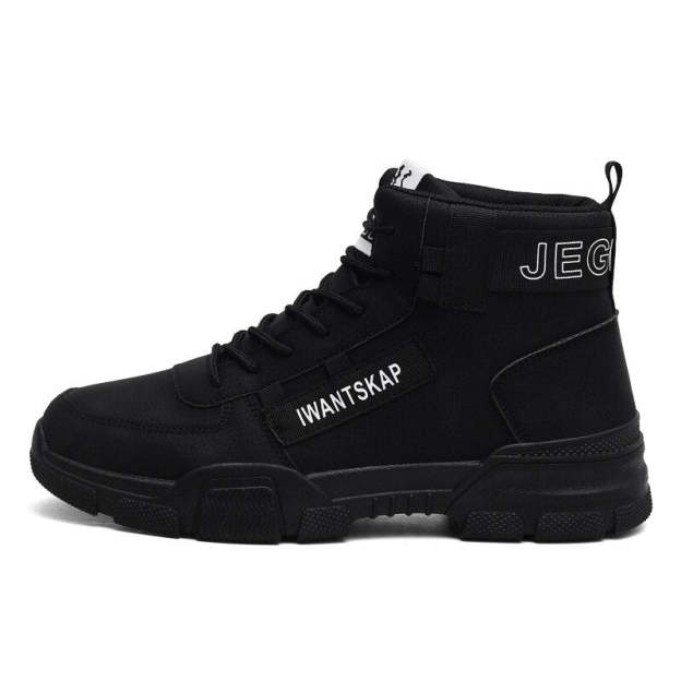 Men Casual Winter Warm Shoes Lace Up Wool Ankle Boots Plush Basic Winter Outdoor Shoes Military Footwears Botas De Seguridad