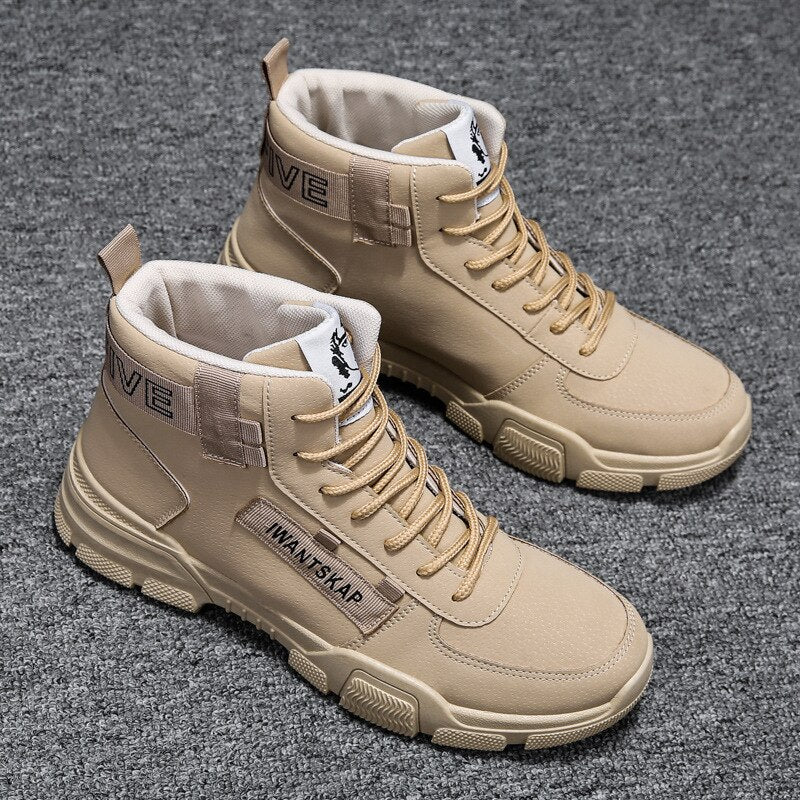 Men Casual Winter Warm Shoes Lace Up Wool Ankle Boots Plush Basic Winter Outdoor Shoes Military Footwears Botas De Seguridad
