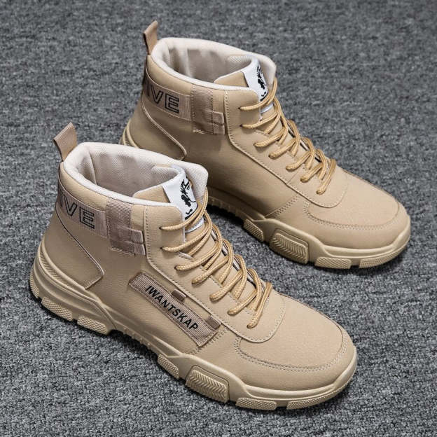 Men Casual Winter Warm Shoes Lace Up Wool Ankle Boots Plush Basic Winter Outdoor Shoes Military Footwears Botas De Seguridad