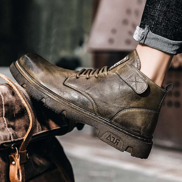 Men Winter Keep Warm Ankle Boots Motorcycle Shoes  Boots Footwear Outdoor Comfy Classic Male Shoes botas hombre