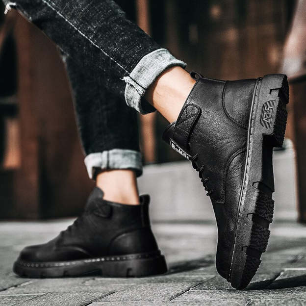 Men Winter Keep Warm Ankle Boots Motorcycle Shoes  Boots Footwear Outdoor Comfy Classic Male Shoes botas hombre