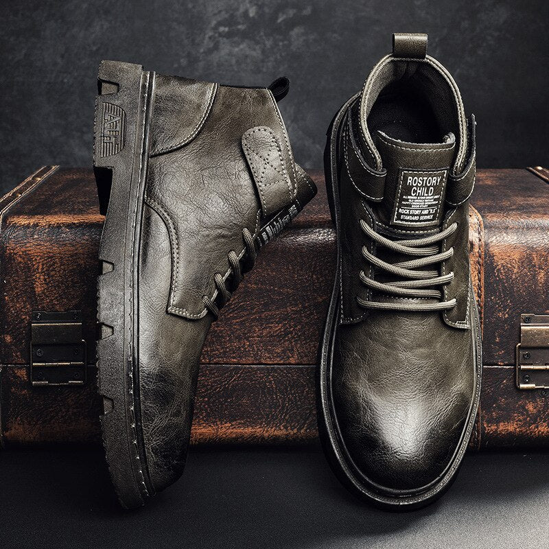 Men Winter Keep Warm Ankle Boots Motorcycle Shoes  Boots Footwear Outdoor Comfy Classic Male Shoes botas hombre