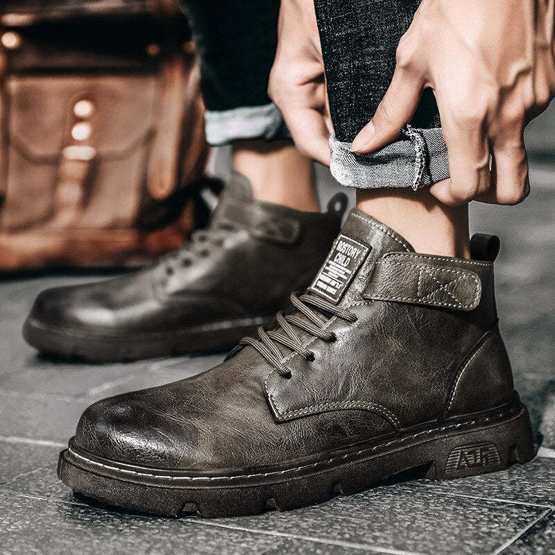 Men Winter Keep Warm Ankle Boots Motorcycle Shoes  Boots Footwear Outdoor Comfy Classic Male Shoes botas hombre