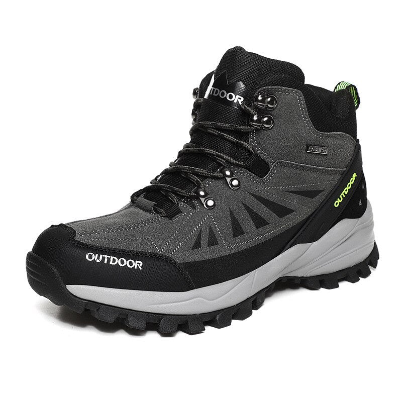 Men Winter Sneakers Outdoor Boots High Top Mountain Climbing Tactical Hiking Shoes Padded Trekking Boot Coturnos Masculinos