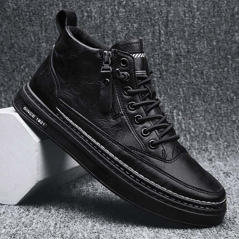 Men's Leather Boots Rubber Ankle Boots Business Soft-Soled Comfortable Shoes New Fashion Formal Shoes footware zapatillas hombre