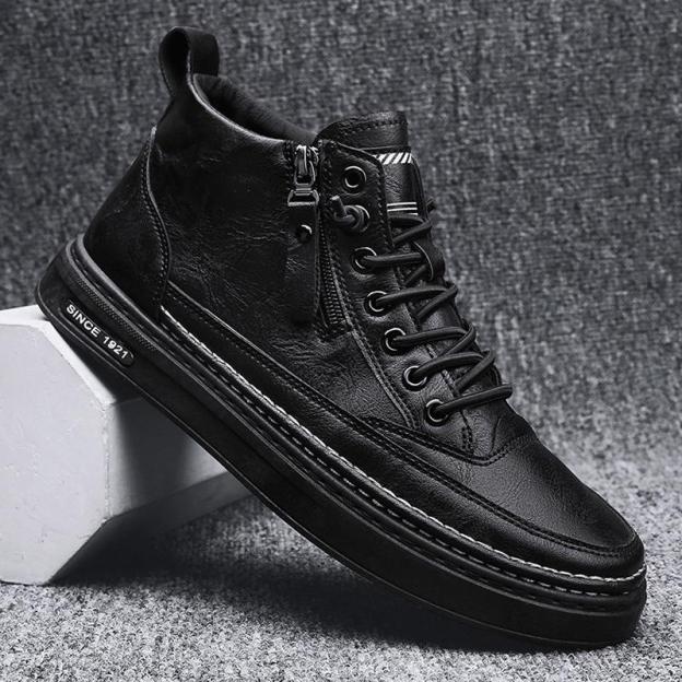 Men's Leather Boots Rubber Ankle Boots Business Soft-Soled Comfortable Shoes New Fashion Formal Shoes footware zapatillas hombre