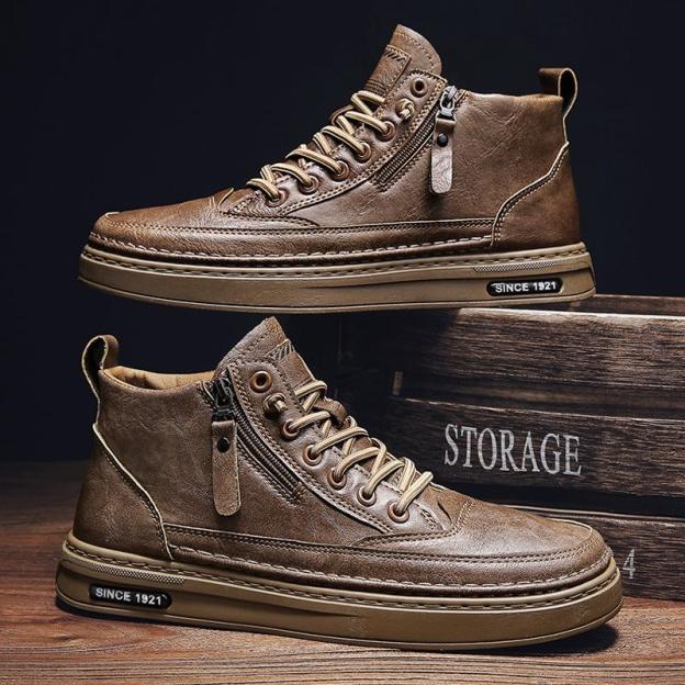 Men's Leather Boots Rubber Ankle Boots Business Soft-Soled Comfortable Shoes New Fashion Formal Shoes footware zapatillas hombre