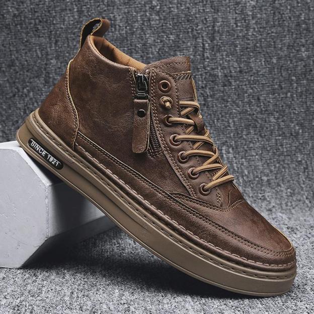 Men's Leather Boots Rubber Ankle Boots Business Soft-Soled Comfortable Shoes New Fashion Formal Shoes footware zapatillas hombre