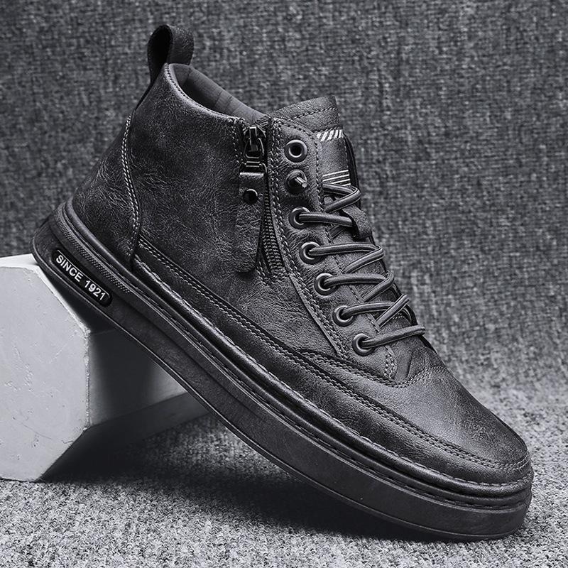 Men's Leather Boots Rubber Ankle Boots Business Soft-Soled Comfortable Shoes New Fashion Formal Shoes footware zapatillas hombre