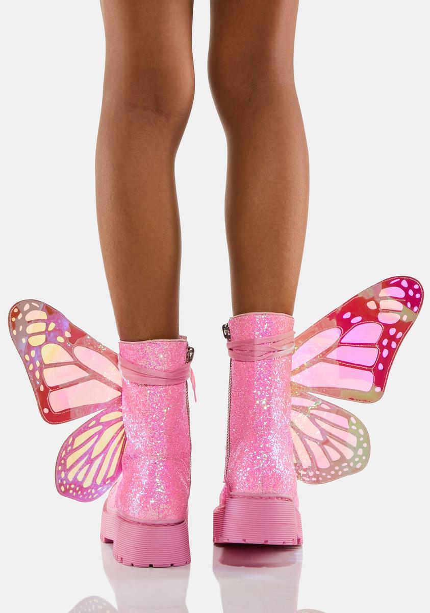 Candy Metamorphic Butterfly Boots-annaxin