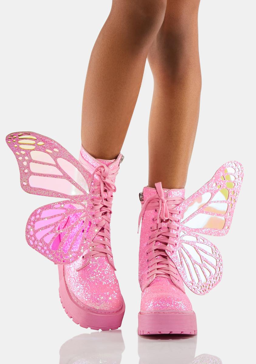 Candy Metamorphic Butterfly Boots-annaxin