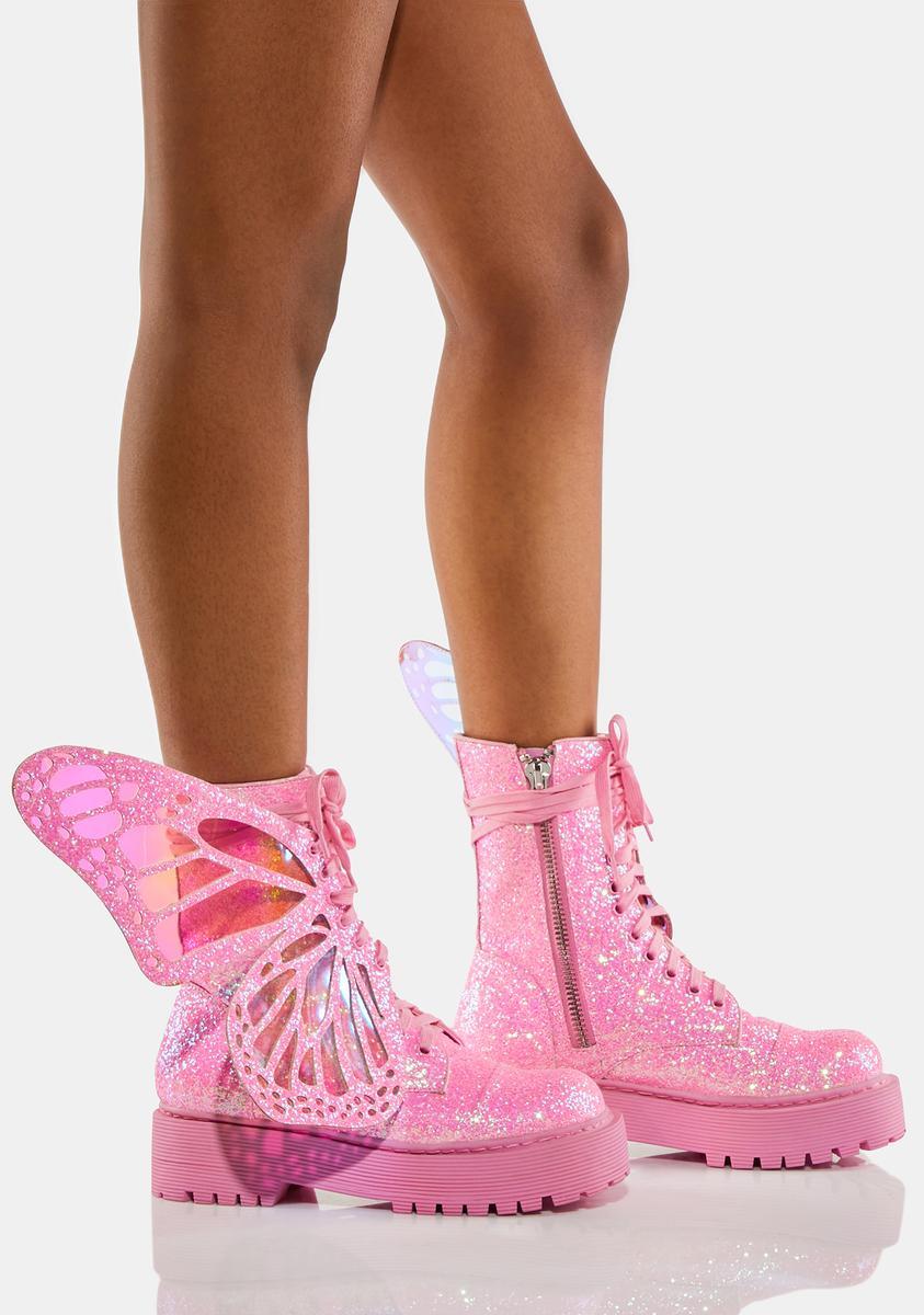 Candy Metamorphic Butterfly Boots-annaxin