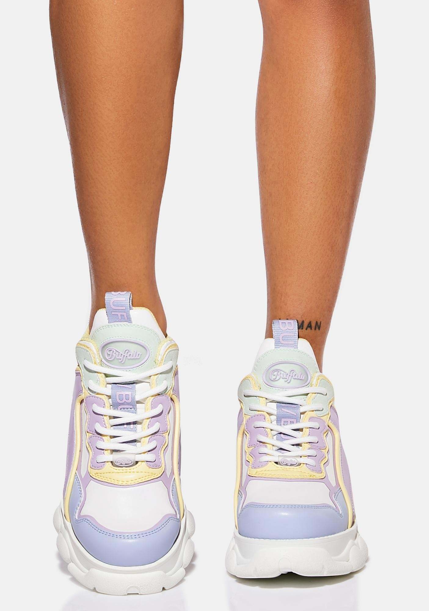 WHITE MULTI CLD CHAI PLATFORM SNEAKERS-annaxin