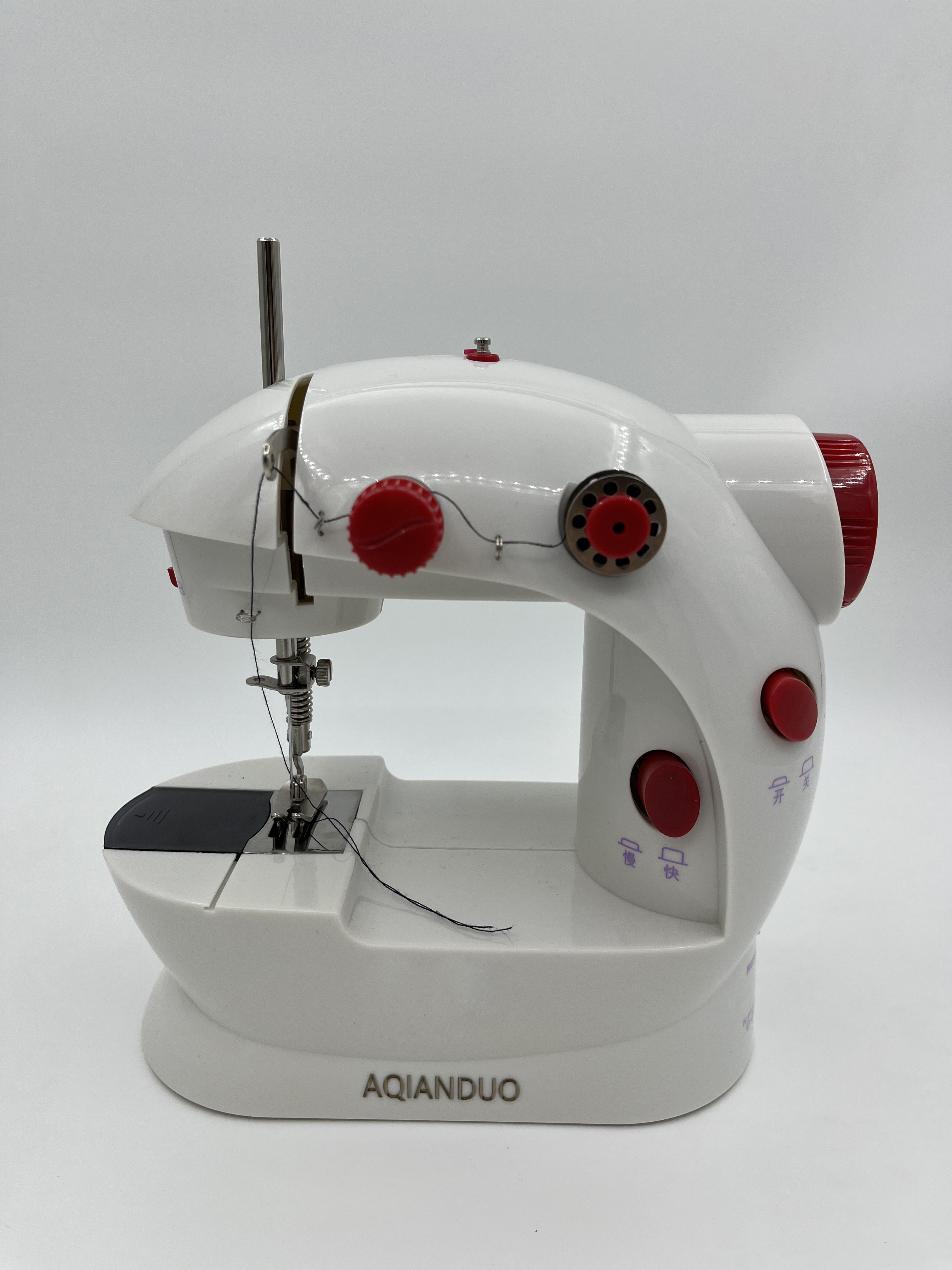 AQIANDUO Mini Sewing Machine for Beginner, Dual Speed Portable Sewing