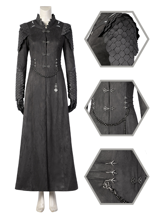  Rhaenyra Targaryen Costume House of the Dragon Cosplay Black Suit-Chaorenbuy Cosplay