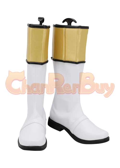 White Ranger Shoes Mighty Morphin Power White Rangers Cosplay Boots Ver. 1-Chaorenbuy Cosplay