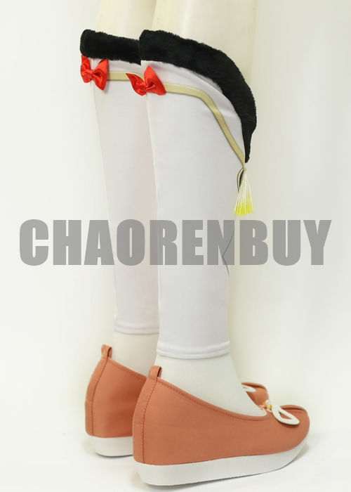 Yaoyao Costume Genshin Impact Cosplay Suit Shoes Wig Outfit-Chaorenbuy Cosplay