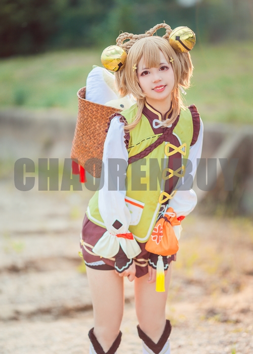 Yaoyao Costume Genshin Impact Cosplay Suit Shoes Wig Outfit-Chaorenbuy Cosplay