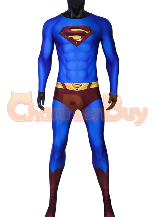 Superhero Costume Clark Kent Man Returns Cosplay Suit Bodysuit