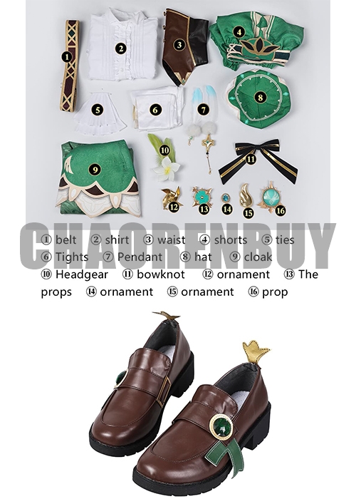 Venti Costume Genshin Impact Cosplay Suit Shoes Wig Outfit-Chaorenbuy Cosplay